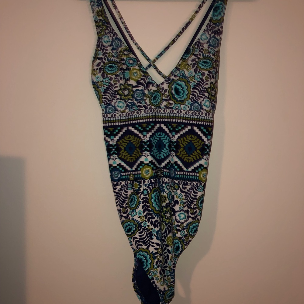 Print one piece swimsuit